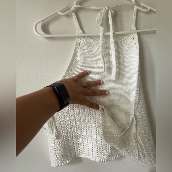Garage  White Knit Halter Top - Picture 3 of 4